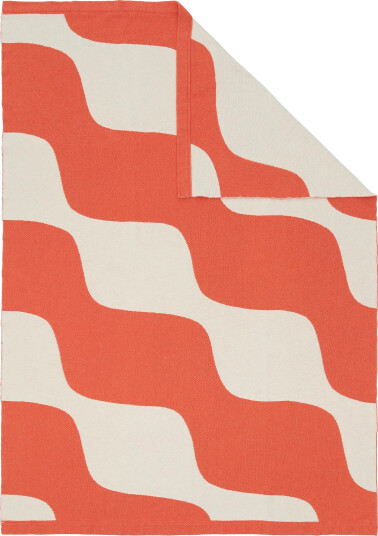 Marimekko Taifuuni pledd Off white orange red 140x180 cm Marimekko Taifuuni pledd Off white orange red 140x180 cm