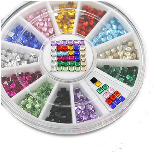Rhinestone square 2mmspikerdekorasjoner