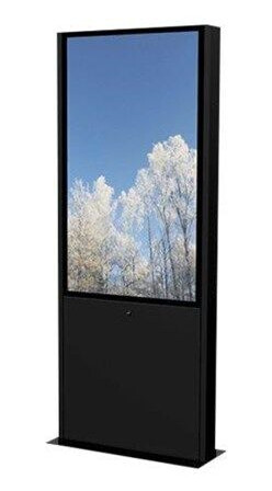 HI-ND Totem stand for digital signage LCD panel outdoor portrait black HI-ND Totem stand for digital signage LCD panel outdoor portrait black