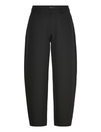 Gina Tricot Mid Waist Barrel Trousers - Black - 34