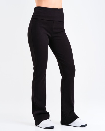 Bumpro Soft Rib Foldover Pants Black M Bumpro Soft Rib Foldover Pants Black M