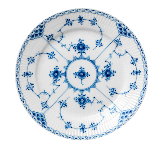 Royal Copenhagen Musselmalt Halvblonde asjett 19 cm