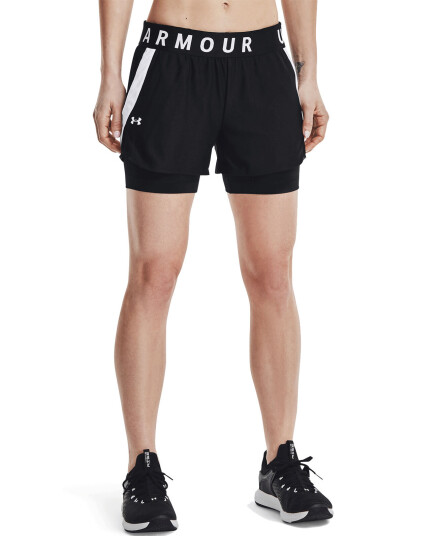 Under Armour Play Up 2-In-1 Wmn Black / White Black / White female S Under Armour Play Up 2-In-1 Wmn Black / White Black / White female S