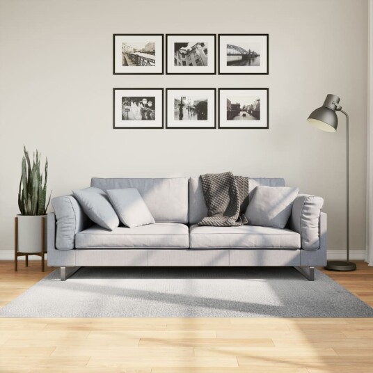 vidaXL Rug IZA kort luv skandinavisk utseende grå 120x170 cm vidaXL Rug IZA kort luv skandinavisk utseende grå 120x170 cm