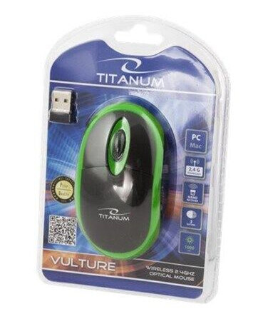 Esperanza Titanum VULTURE - Mus - Optisk - 3 knapper - Grønn