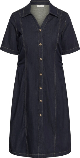 Kaffe Curve Kcmally Denim Dress Navy 44 Kaffe Curve Kcmally Denim Dress Navy 44