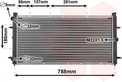 Radiator VAN WEZEL 58002114