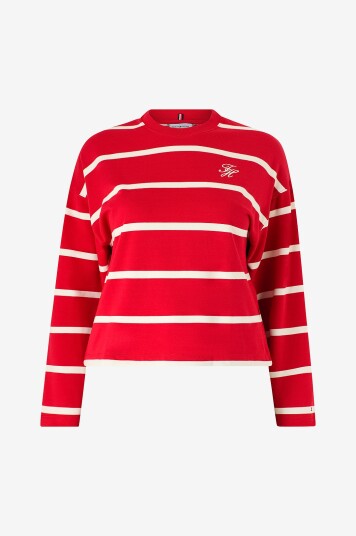 Tommy Hilfiger Curve Collegegenser Crv TH Script Mdrn Terry Swtshrt Flerfarget