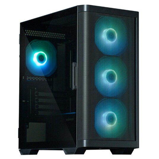 Zalman M4 Mini Tower Kabinett med Herdet Glass og 4 ARGB Vifter Svart Zalman M4 Mini Tower Kabinett med Herdet Glass og 4 ARGB Vifter Svart