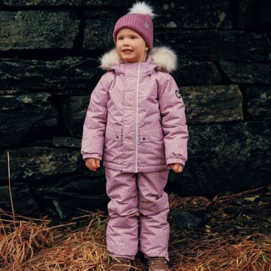 Gullkorn x DMK Marble vinterbukse til barn Mørk Rosa 104
