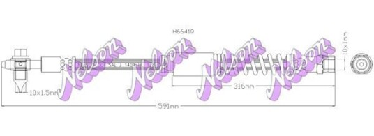 Bremseslange KAWE H6641Q
