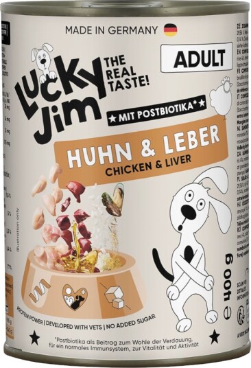 Lucky Jim Våtfôr Adult & Lever Kylling 24 X 400 G