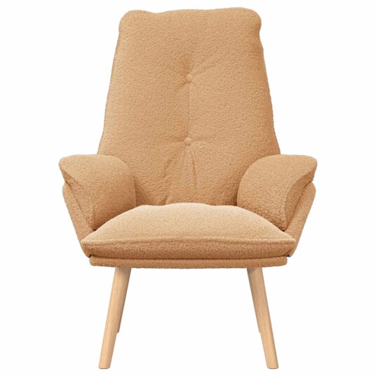 Avslappende stol Beige 69 x 74 x 93 cm stoff Avslappende stol Beige 69 x 74 x 93 cm stoff