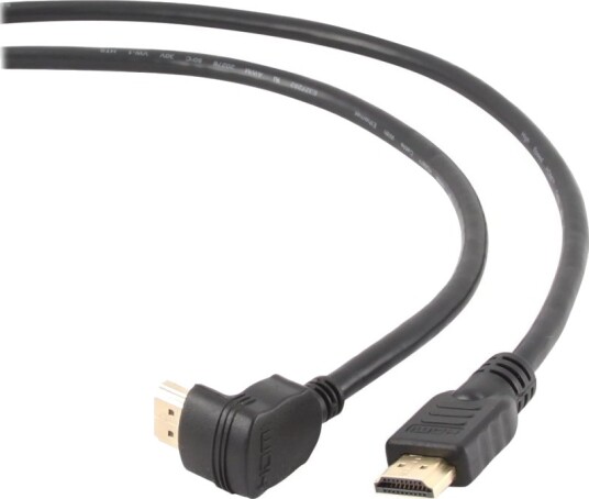 Gembird Hdmi Kabel Hdmi Hann Til Hdmi Hann 3 M Svart 90° Kontakt
