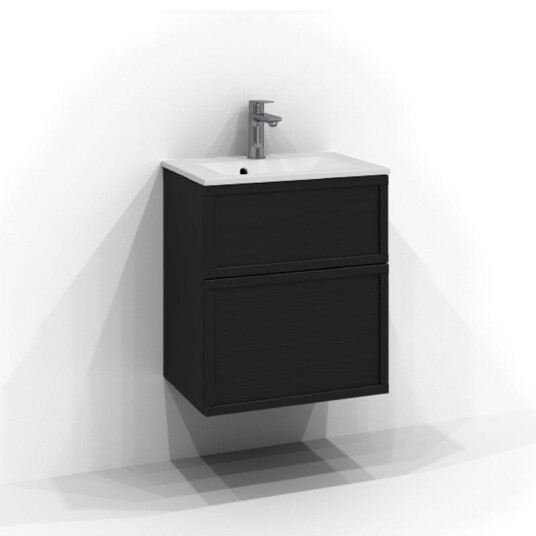 Svedbergs Poem Ramme Servantskap Slimd35 med 2 Skuffer Svart ask / 50cm SV-3355442