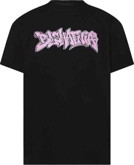 BLS Hafnia Graffiti T Shirt   BLACK/PINK   XL