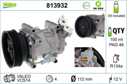AC kompressor VALEO 813932 AC kompressor VALEO 813932