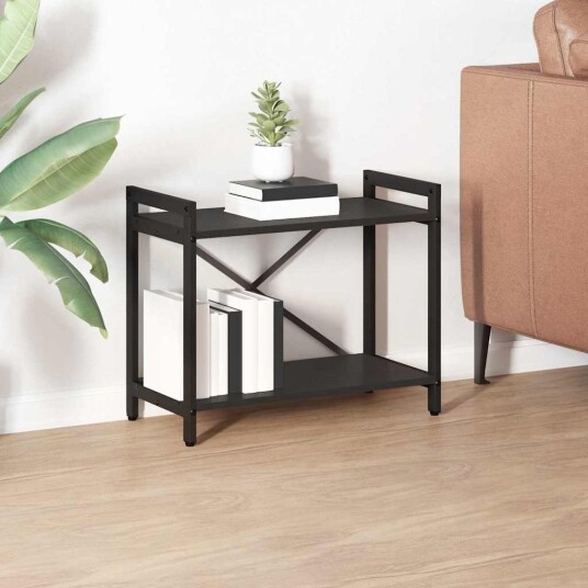  Bokhylle Svart eik 60 x 30 x 48,5 cm Konstruert tre