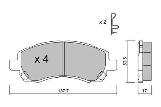 Bremseklosser AISIN BPSB-1001 Bremseklosser AISIN BPSB-1001
