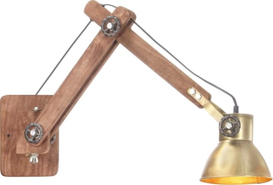 vidaXL Vegglampe i industriell stil messing rund E27