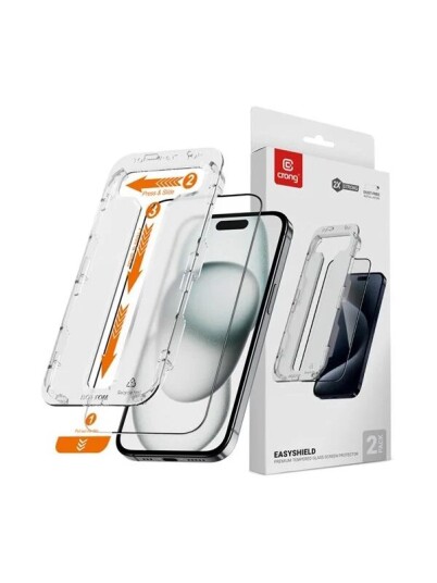 CRONG EasyShield 2 Pack Tempered Glass iPhone 16 / iPhone 15 2 pieces