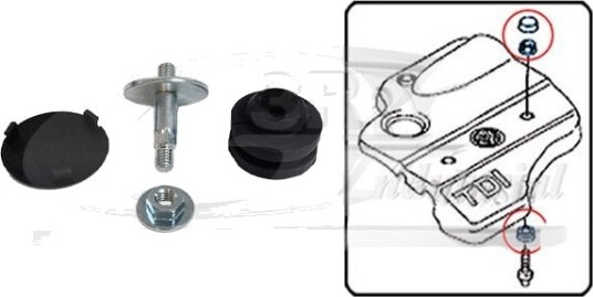Anslagsbuffer, motortildekning 3RG 80778