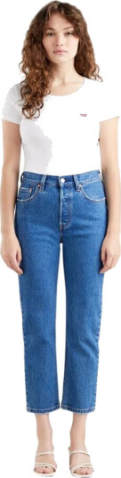 Levi's Blå Levi`S 501 Crop Jazz Pop Bukse Blå W30 L28