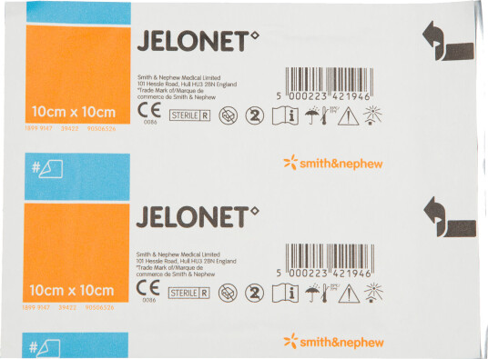 Jelonet Steril vaselinkompress 10x10 cm 10 stk.