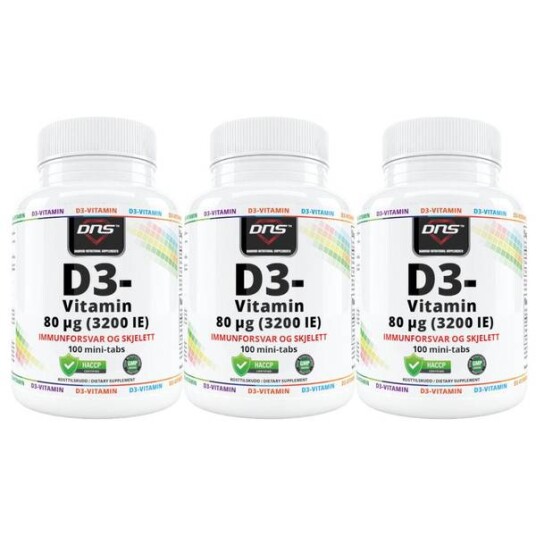 DNS 3-Pack D3-Vitamin 80µg - 3 X 100 Tabs
