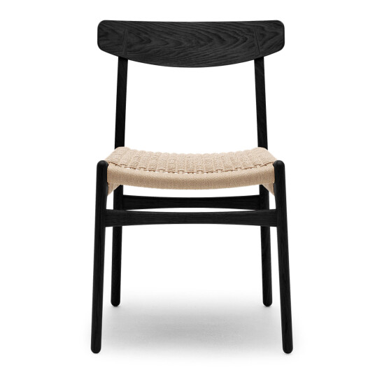 Carl Hansen & Søn CH23 Eik Sort lakkert / Seteflett Natur