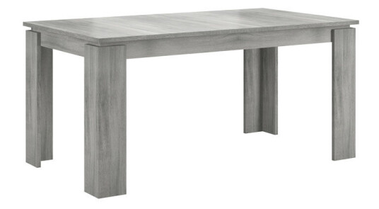 Titan spisebord 160/200 cm inkl. tilleggsplater grå.