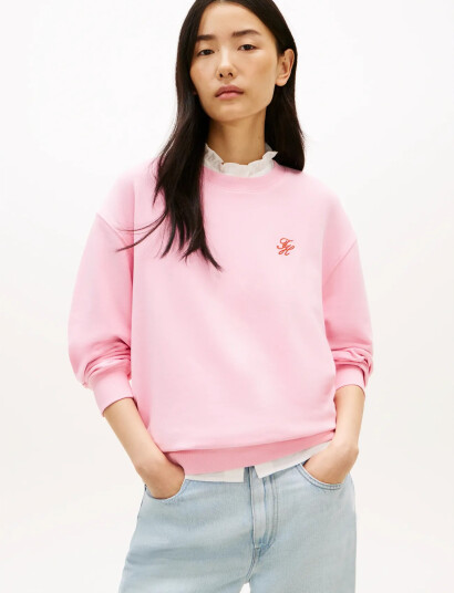 Tommy Hilfiger Th Script Reg Sweatshirt Pink XS Tommy Hilfiger Th Script Reg Sweatshirt Pink XS