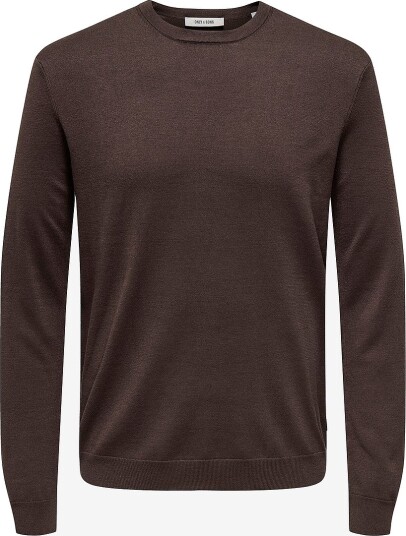 ONLY & SONS Genser onsWyler Life LS Crew Knit Brun