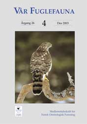Norsk Ornitologisk Forening Vår Fuglefauna   2003 4 årgang 26