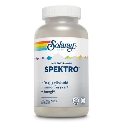 Solaray Spektro m/jern VEG 250 Kapsler