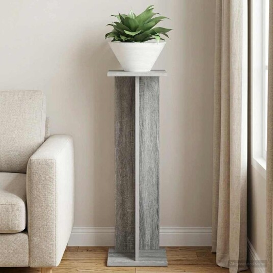 vidaXL Planteholder Grå Sonoma 25 x 25,5 x 80,5 cm Konstruert tre