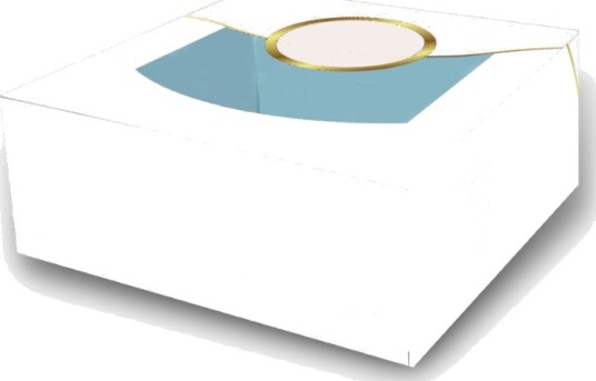 Kakeeske White Line Med Vindu 22x22x10cm | Slikkepott.No