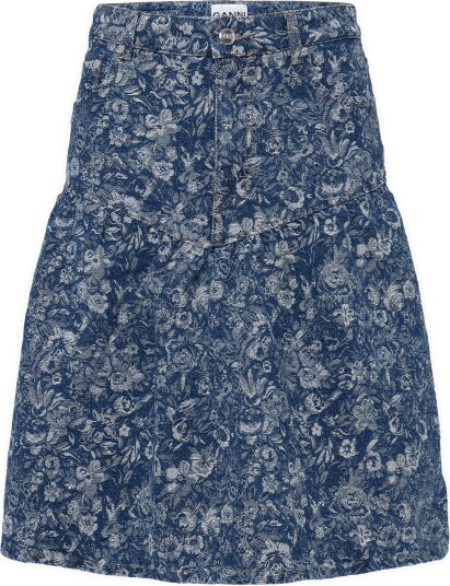 Ganni Tint Rigid Denim Skirt Blue 32 Ganni Tint Rigid Denim Skirt Blue 32