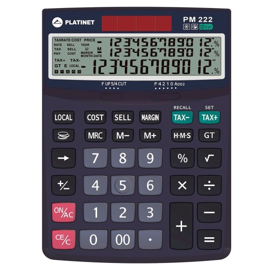 Platinet PM222 Lommeregner med 3 rækker 12 cifre Platinet PM222 Lommeregner med 3 rækker 12 cifre