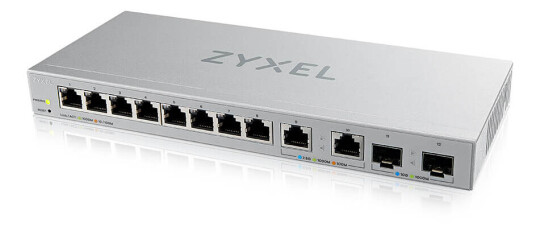 ZYXEL XGS1210-12,8-Port Gigabit webmanaged MultiGig Switch with 8 t 1G + 2-Port 2.5G + 2-Port SFP