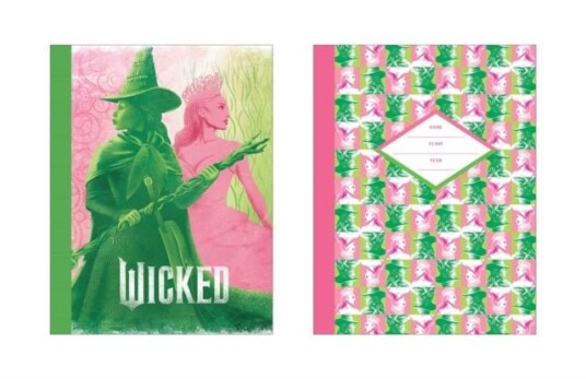 Wicked Pink & Green Composition Notebook Set Set of 2