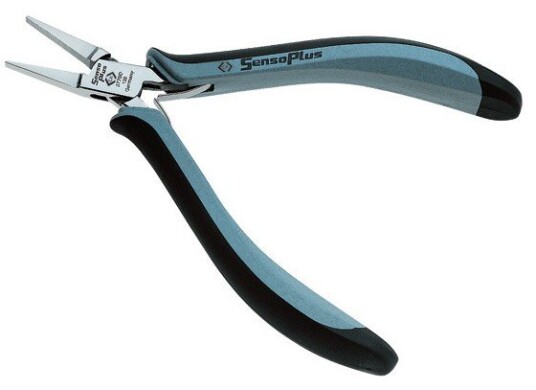 C.K Tools Sensoplus, Nesetang, Stål, Sort, Blå, 12 Cm