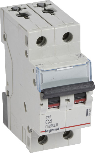 Legrand 5 stk TX³ MCB automatsikring C4 2P 2M 10/10KA