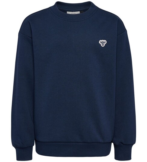 Hummel Collegegenser hmLjr Loose Crewneck Bee Blå