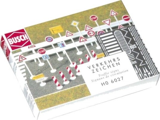Busch 6027 H0 Trafikklyssett Inkl. Sebrastriper For Rubbing Byggesett