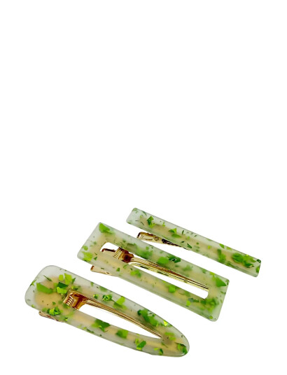 Pipol"s Bazaar Betsy Hair Clip 3 Pcs Pear Green Spot Green ONE SIZE Pipol"s Bazaar Betsy Hair Clip 3 Pcs Pear Green Spot Green ONE SIZE