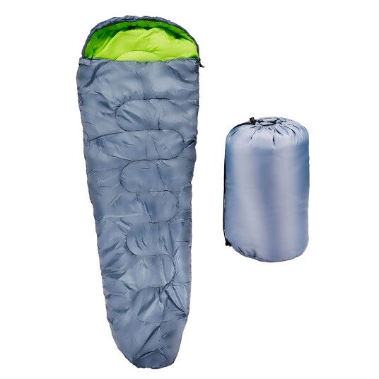 Camp Active Mummy Sovepose 190x72cm GrÃ¥/Gul