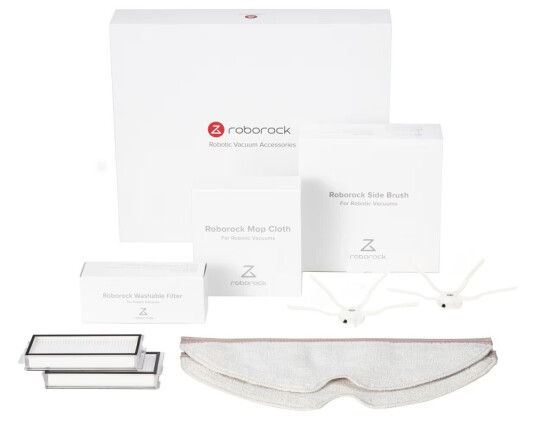 Roborock Accessories Kit, 2xFilter, 2xMop Cloth, 2xSide Brush, White