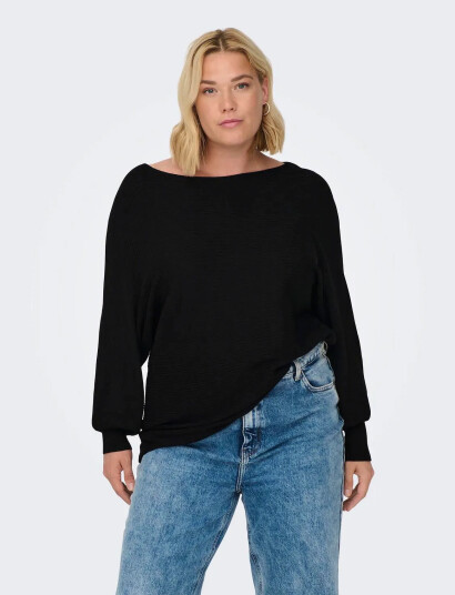 ONLY Carmakoma Carnew Adaline Ls Pullover Knt Noos Black 46 48