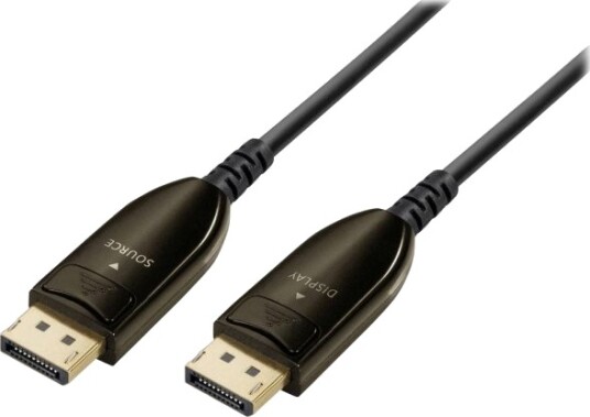 Maxtrack Displayport / Fiber Optisk Tilkoblingskabel Displayport-Kontakt 10,00 M Sort C 509-10 Ml Ultra Hd 8K